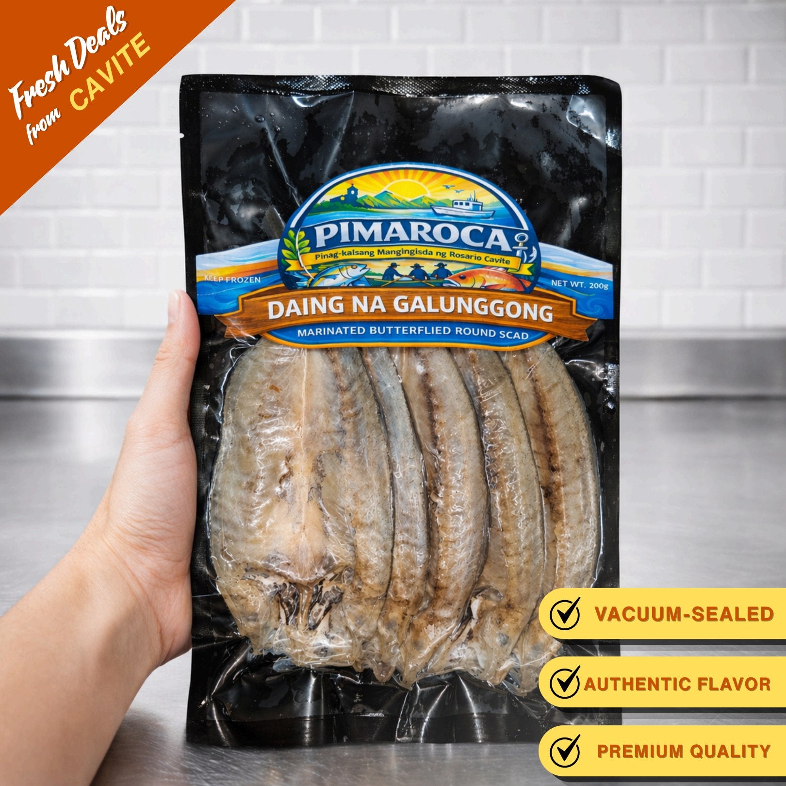 Daing na Galunggong (Marinated & Sun-dried Butterflied Round Scad)