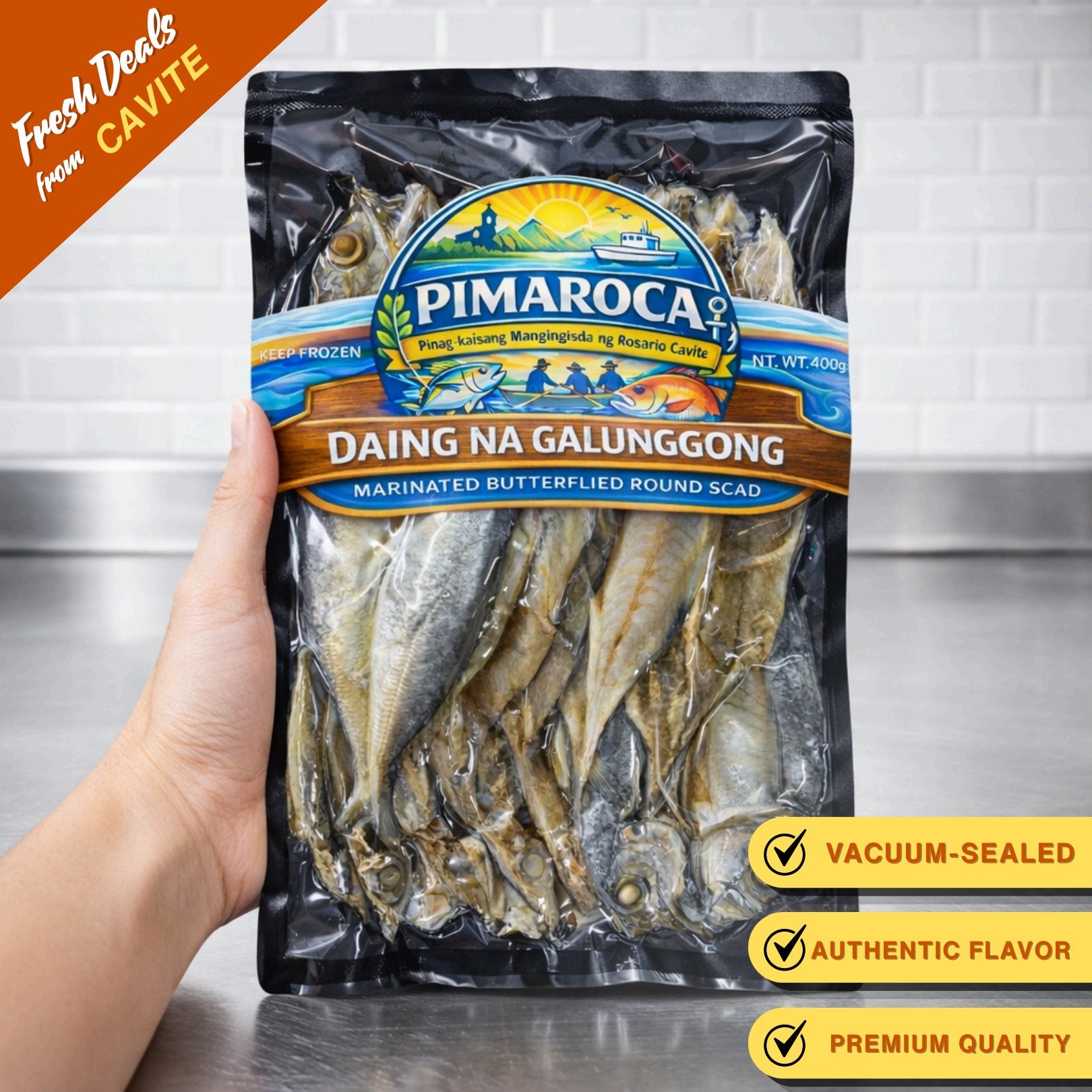 Daing na Galunggong (Marinated & Sun-dried Butterflied Round Scad)